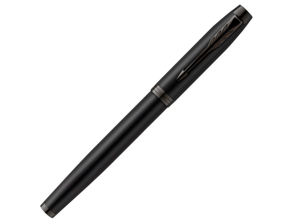 STYLO-PLUME PARKER IM SE MAT NOIR PLUME M ENCRE BLEUE COFFRET CADEAU
