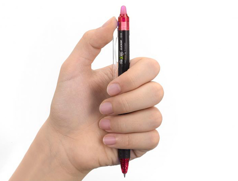 ROLLER PILOT FRIXION POINT CLICKER 05 ENCRE GEL THERMOSENSIBLE EFFACABLE RECHARGEABLE ROUGE