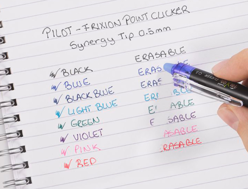 ROLLER PILOT FRIXION POINT CLICKER 05 ENCRE GEL          THERMOSENSIBLE EFFACABLE      RECHARGEABLE BLEU