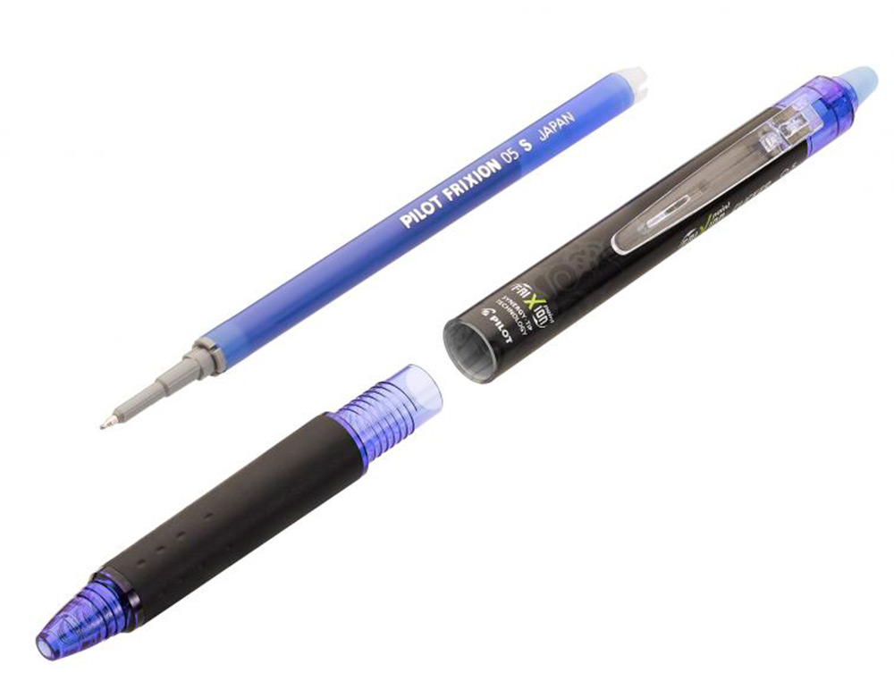 ROLLER PILOT FRIXION POINT CLICKER 05 ENCRE GEL          THERMOSENSIBLE EFFACABLE      RECHARGEABLE BLEU