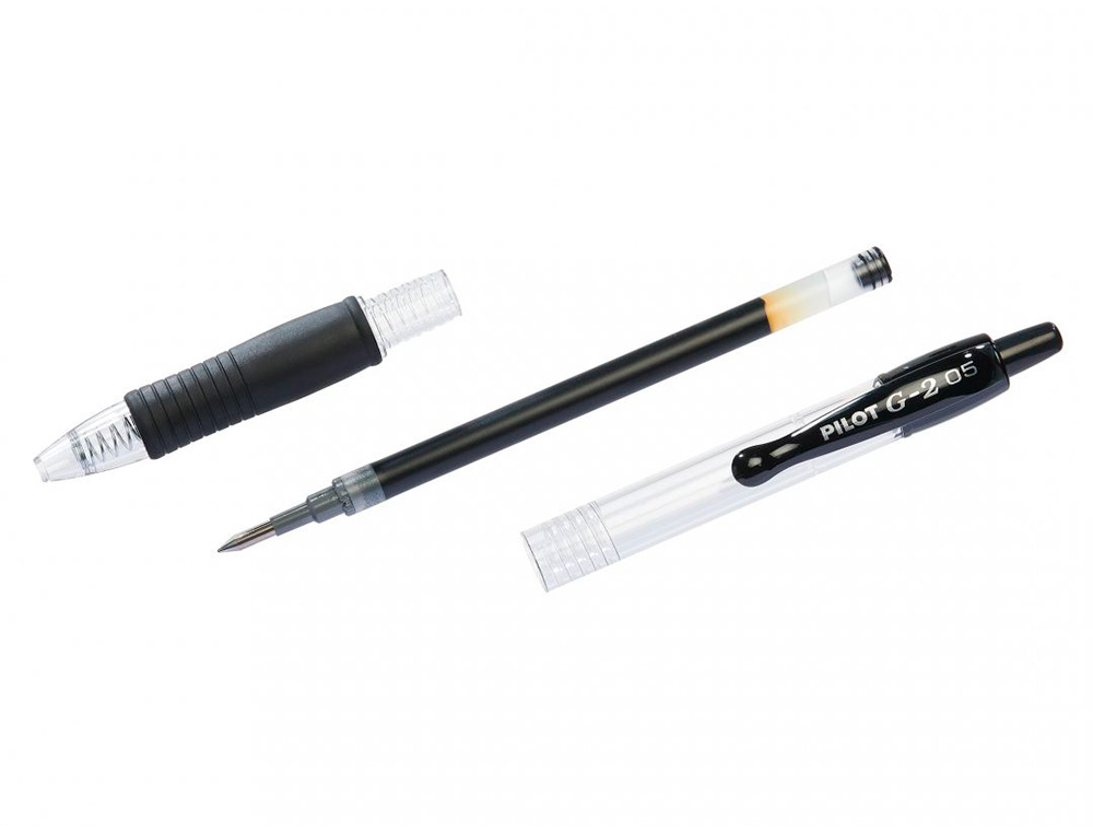 PACK PILOT G2 ENCRE GEL POINTE MOYENNE 12 ROLLERS ET 12 RECHARGES DONT 6 OFFERTES COLORIS NOIR