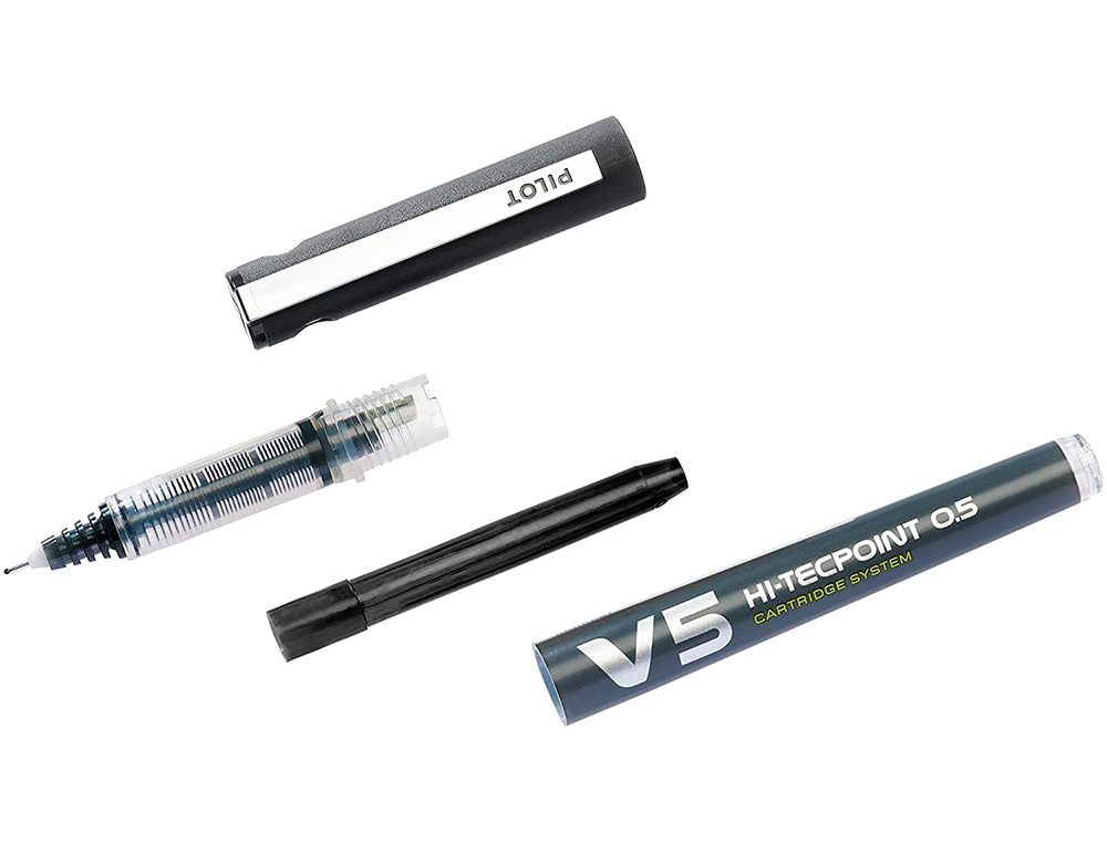 PACK PILOT V5 10 ROLLERS ENCRE LIQUIDE RECHARGEABLES POINTE MOYENNE 10 SETS DE 3 RECHARGES 5 OFFERTES COLORIS