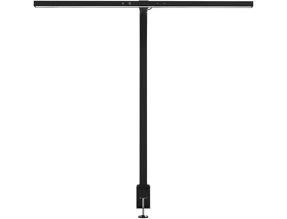 LAMPE DE BUREAU UNILUX LED STRATA ERGONOMIQUE BRAS FLEXIBLE AVEC PINCE VARIATEUR INTENSITE 680 LUMEN COLORIS