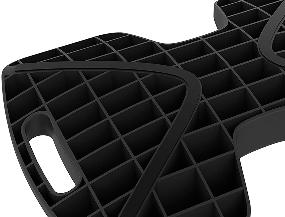 REPOSE-PIEDS UNILUX UPDOWN INCLINABLE ABS SURFACE        SILICONE 45X30CM COLORIS NOIR