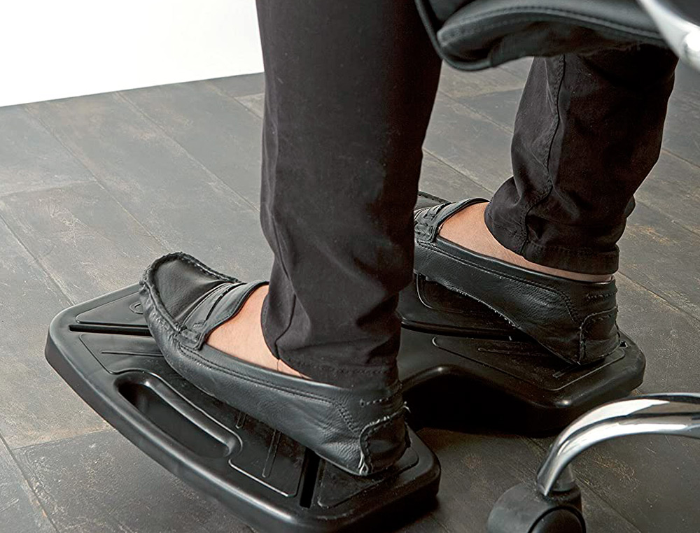 REPOSE-PIEDS UNILUX UPDOWN INCLINABLE ABS SURFACE        SILICONE 45X30CM COLORIS NOIR