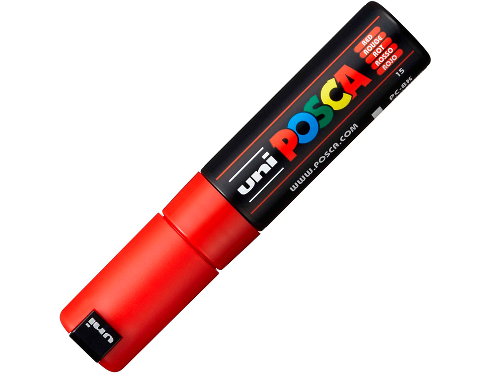 MARQUEUR PEINTURE POSCA PC7M POINTE LARGE CONIQUE ENCRE    INODORE COUVRANTE MISCIBLE    TOUS SUPPORTS COLORIS ROUGE