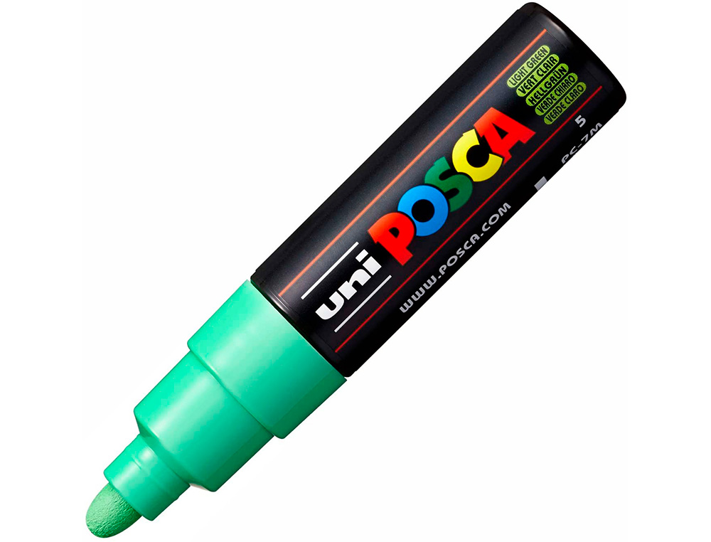 MARQUEUR PEINTURE POSCA PC7M POINTE LARGE CONIQUE ENCRE    INODORE COUVRANTE MISCIBLE    TOUS SUPPORTS COLORIS VERT