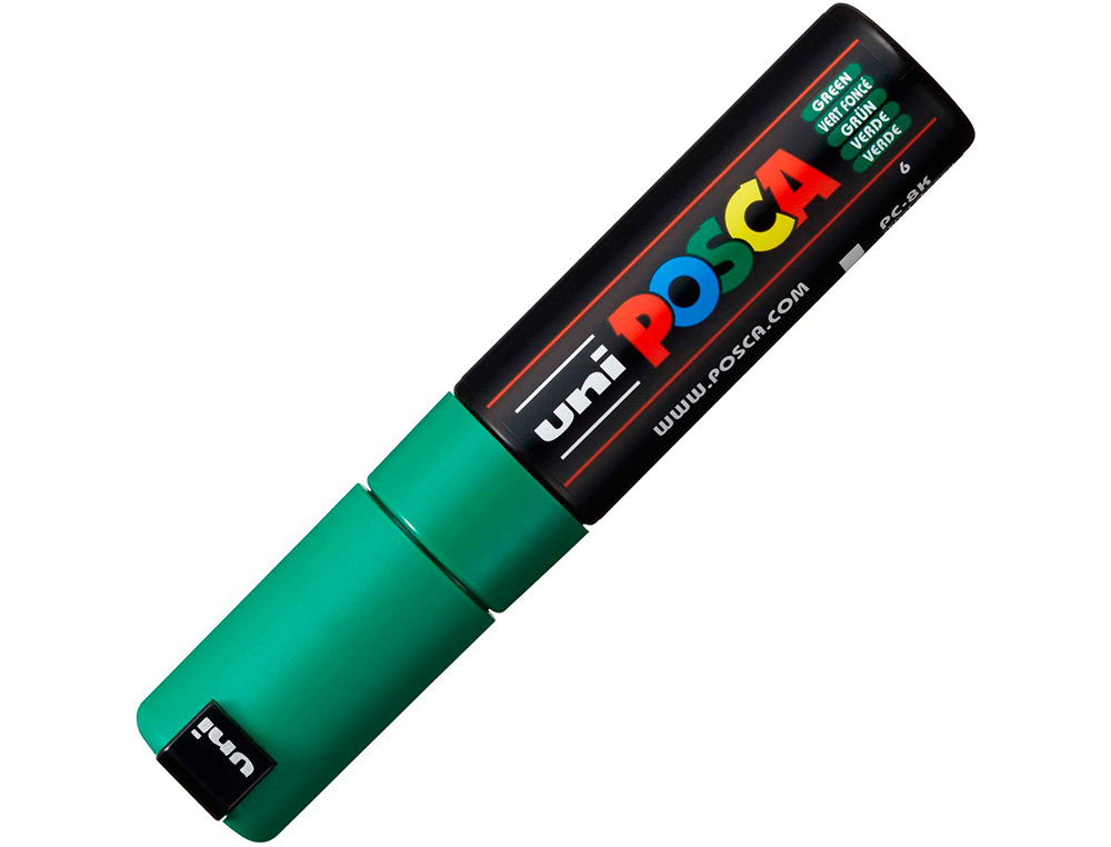 MARQUEUR PEINTURE POSCA PC7M POINTE LARGE CONIQUE ENCRE INODORE COUVRANTE MISCIBLE TOUS SUPPORTS COLORIS VERT