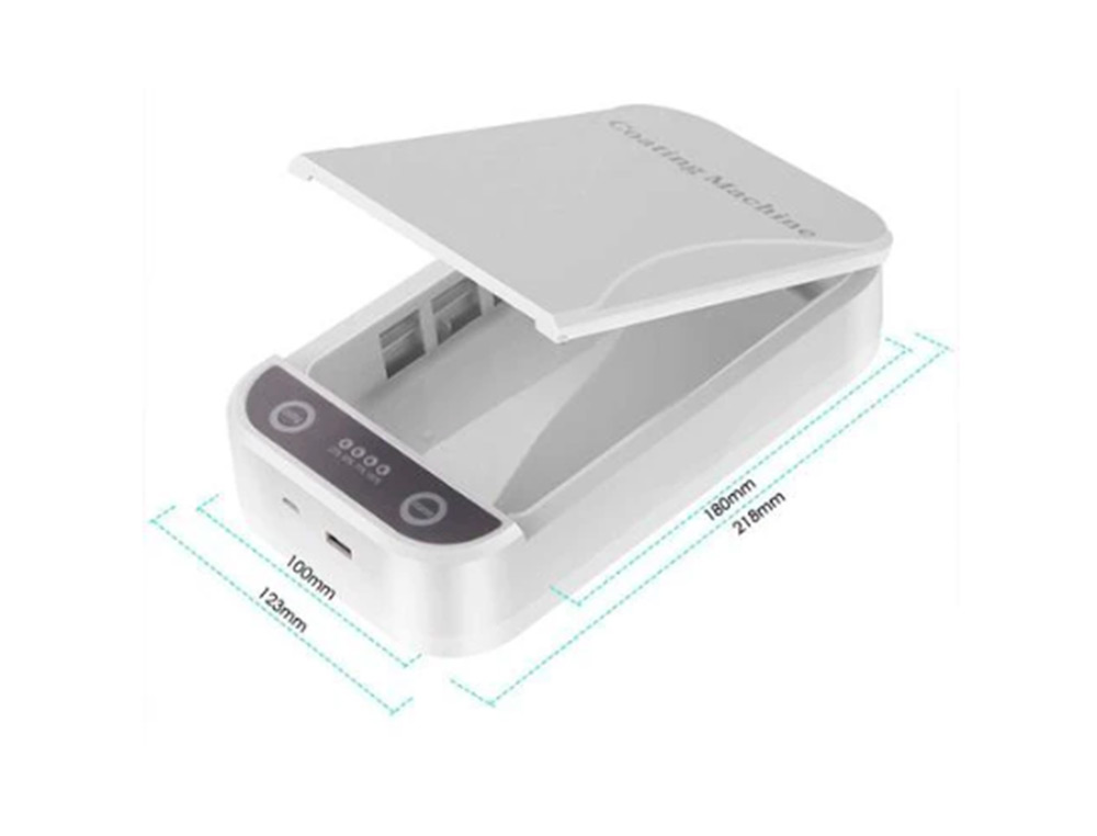 BOITIER DE STERILISATION UVC INNOVA DETRUIT MICRO-ORGANISMES ET BACTERIES POUR PORTABLES CLES LUNETTES