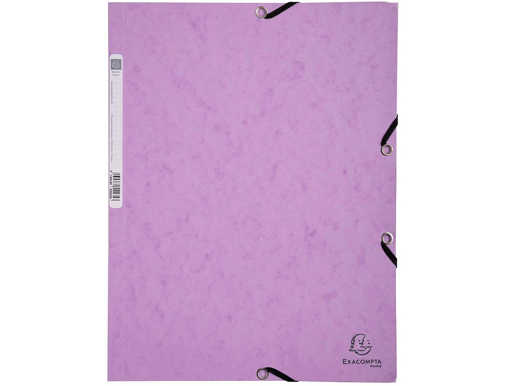 CHEMISE EXA 3 RABATS CA RTE LUSTREE 400G 4A 24X32CM ELASTIQUE COLORIS PASTEL