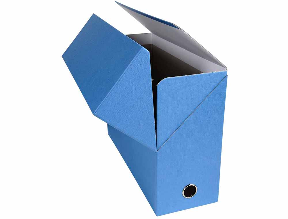 BOITE TRANSFERT EXACOMPTA IDERAMA CARTON RECOUVERT PAPIER TOILE 16/10E A4 25X33CM DOS 120MM OEILLET