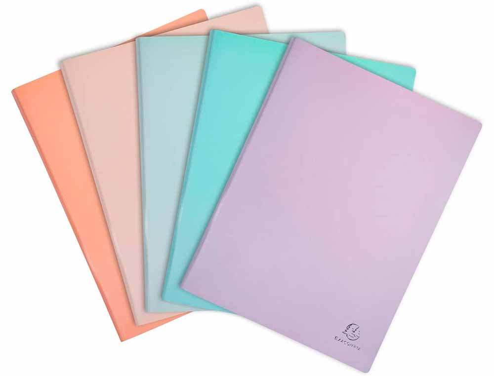 PROTEGE-DOCUMENTS EXACOMPTA AQUAREL POLYPROPYLENE SEMI-RIGIDE 60 POCHETTES 120 VUES