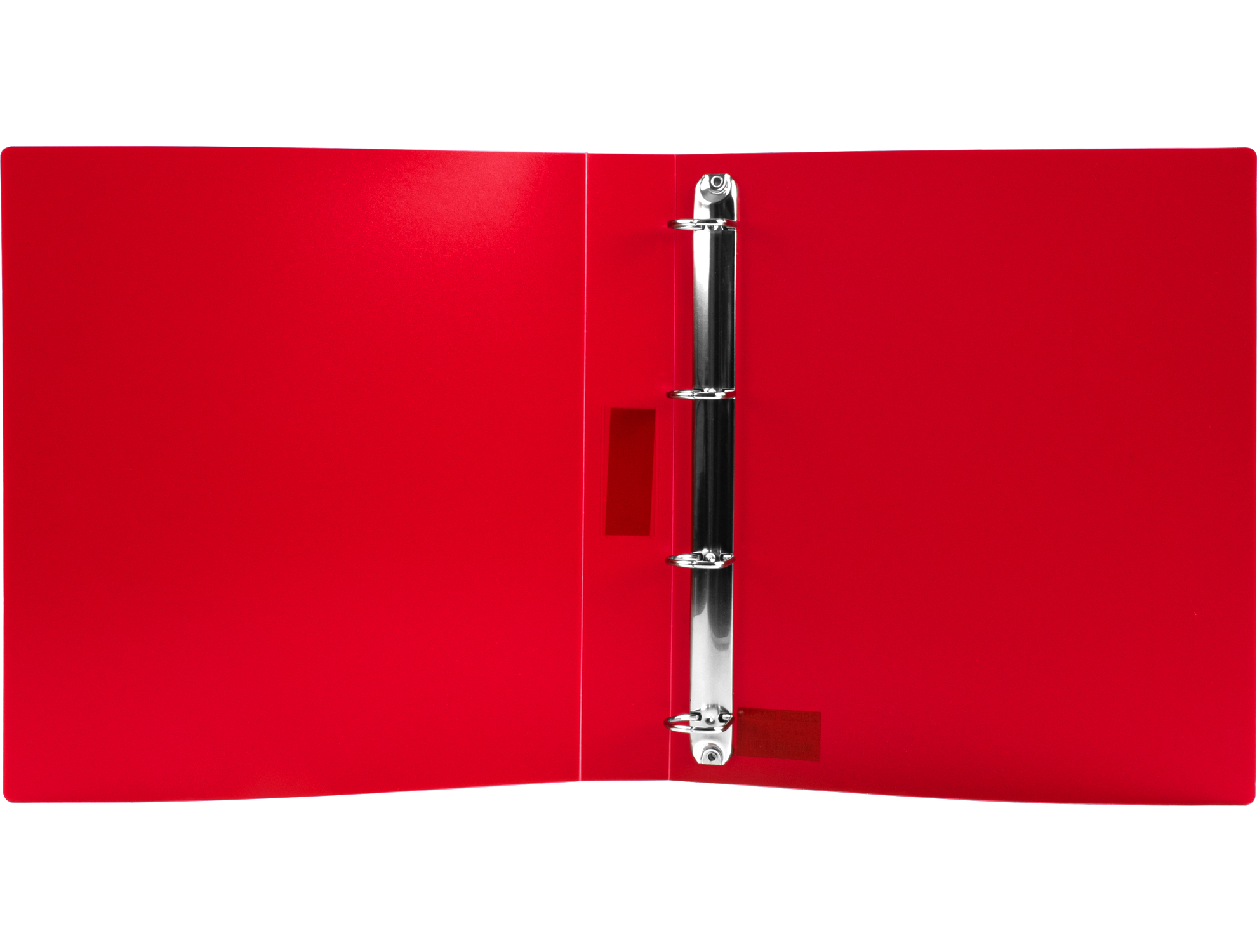 CLASSEUR LIDERPAPEL 4 ANNEAUX 40MM A4 POLYPROPYLENE DOS 55MM PORTE-CARTES DE VISITE COLORIS ROUGE TRANSLUCIDE