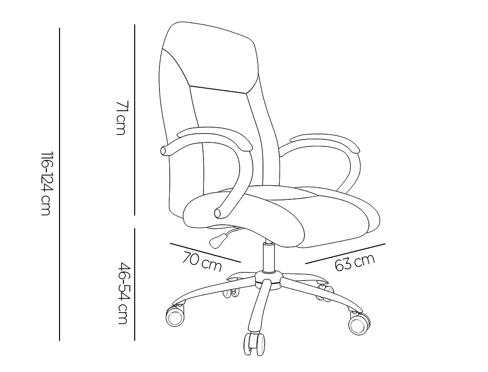 FAUTEUIL DE DIRECTION Q-CONNECT VERONA SIMILI CUIR BASE ACIER CHROME HAUTEUR MAX 1210MM LARGEUR 650MM PROF 730MM NOIR
