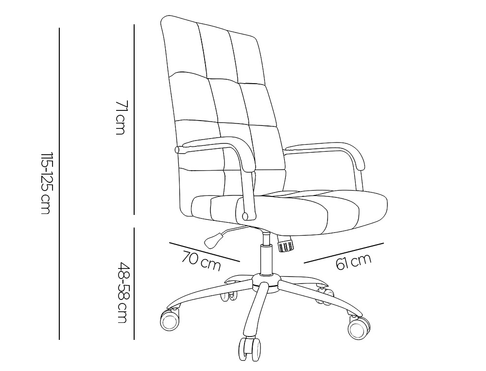 FAUTEUIL DE DIRECTION Q-CONNECT PIAVE SIMILI CUIR BASE ACIER CHROME HAUTEUR MAX 1250MM LARGEUR 610MM PROF 700MM BLANC