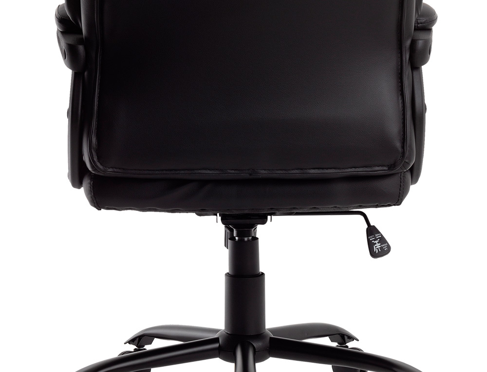 FAUTEUIL DE DIRECTION Q-CONNECT BOLZANO SIMILI CUIR BASE ACIER HAUTEUR MAX 1260MM LARGEUR 650MM PROF 730MM COLORIS NOIR