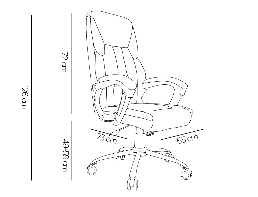 FAUTEUIL DE DIRECTION Q-CONNECT BOLZANO SIMILI CUIR BASE ACIER HAUTEUR MAX 1260MM LARGEUR 650MM PROF 730MM COLORIS NOIR