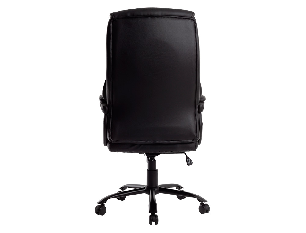 FAUTEUIL DE DIRECTION Q-CONNECT BOLZANO SIMILI CUIR BASE ACIER HAUTEUR MAX 1260MM LARGEUR 650MM PROF 730MM COLORIS NOIR