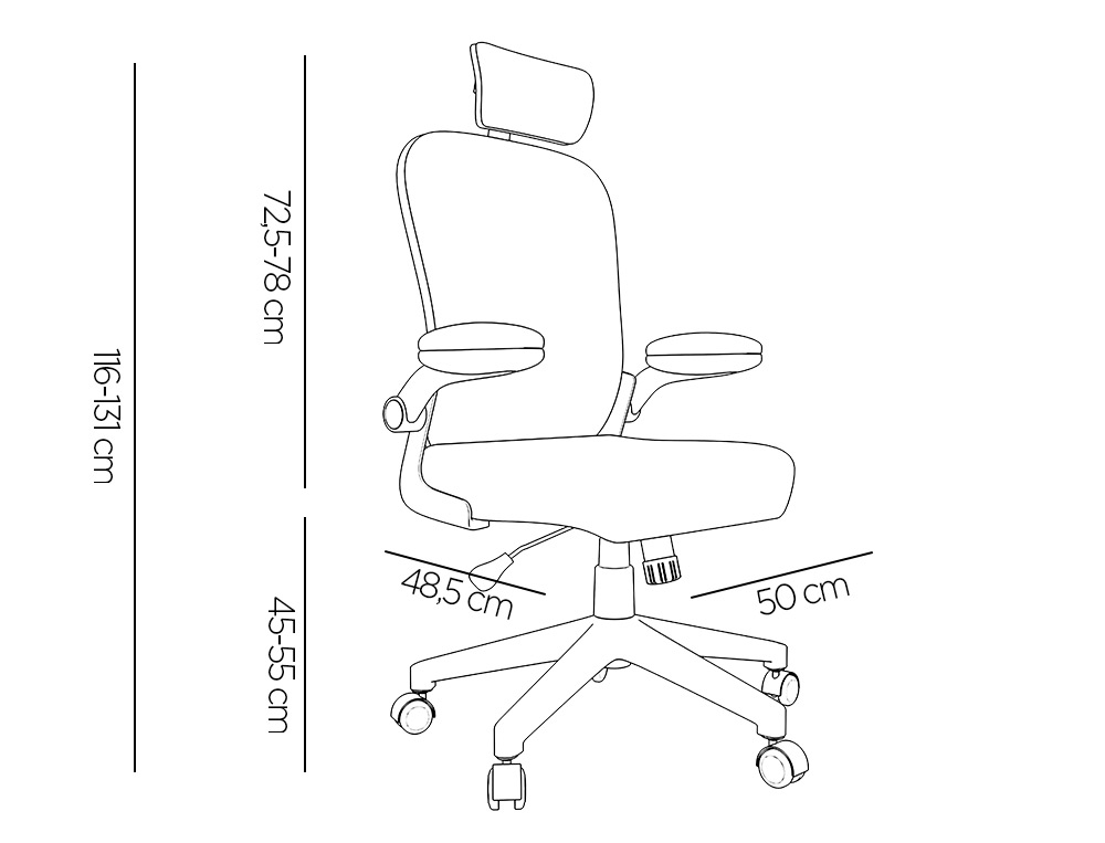FAUTEUIL ERGONOMIQUE Q-CONNECT PALERMO MAILLE BASE NYLON HAUTEUR MAX 1300MM LARGEUR 630MM PROF 680MM COLORIS NOIR