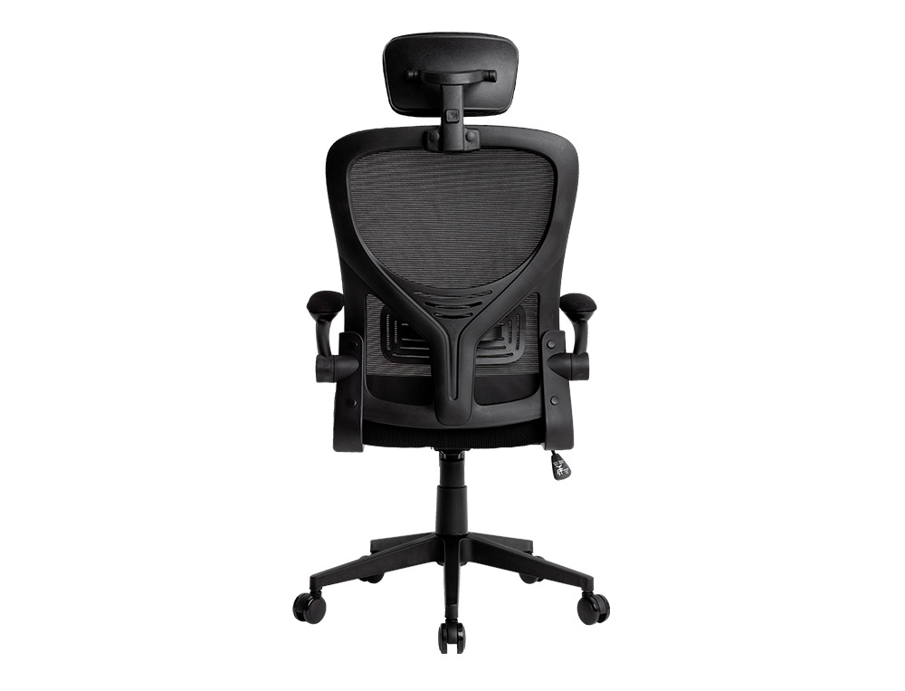 FAUTEUIL ERGONOMIQUE Q-CONNECT PALERMO MAILLE BASE NYLON HAUTEUR MAX 1300MM LARGEUR 630MM PROF 680MM COLORIS NOIR