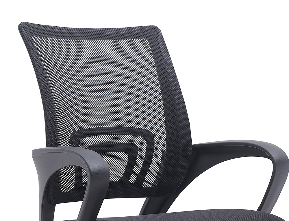 FAUTEUIL OPERATEUR Q-CONNECT SIENA MAILLE BASE METAL CHROME HAUTEUR MAX 1000MM LARGEUR 560MM PROF 570MM COLORIS NOIR