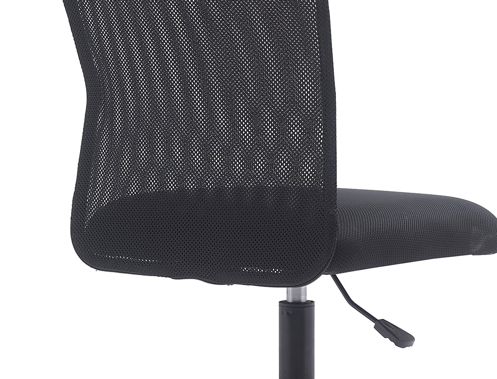 FAUTEUIL OPERATEUR Q-CONNECT PARMA MAILLE BASE METAL SANS ACCOUDOIRS HAUTEUR MAX 990MM LARGEUR 480MM PROF 590MM NOIR