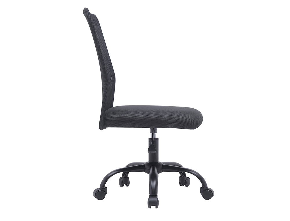 FAUTEUIL OPERATEUR Q-CONNECT PARMA MAILLE BASE METAL SANS ACCOUDOIRS HAUTEUR MAX 990MM LARGEUR 480MM PROF 590MM NOIR