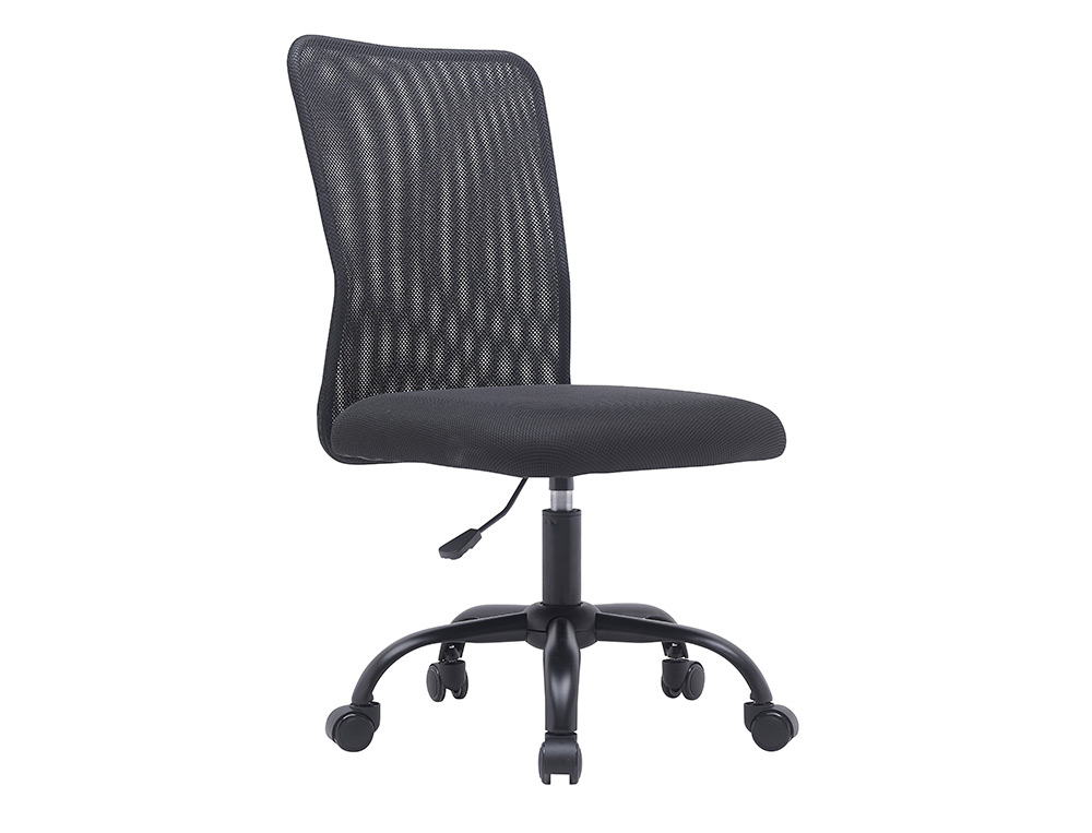 FAUTEUIL OPERATEUR Q-CONNECT PARMA MAILLE BASE METAL SANS ACCOUDOIRS HAUTEUR MAX 990MM LARGEUR 480MM PROF 590MM NOIR