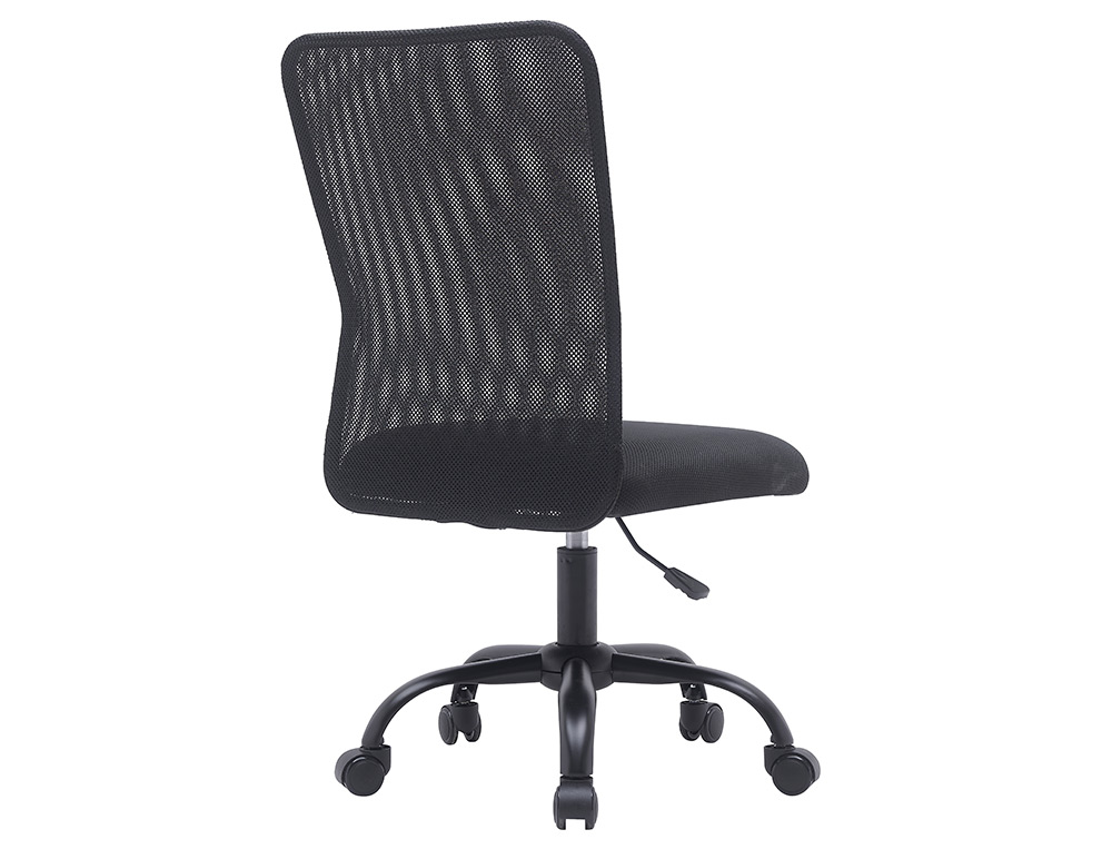 FAUTEUIL OPERATEUR Q-CONNECT PARMA MAILLE BASE METAL SANS ACCOUDOIRS HAUTEUR MAX 990MM LARGEUR 480MM PROF 590MM NOIR