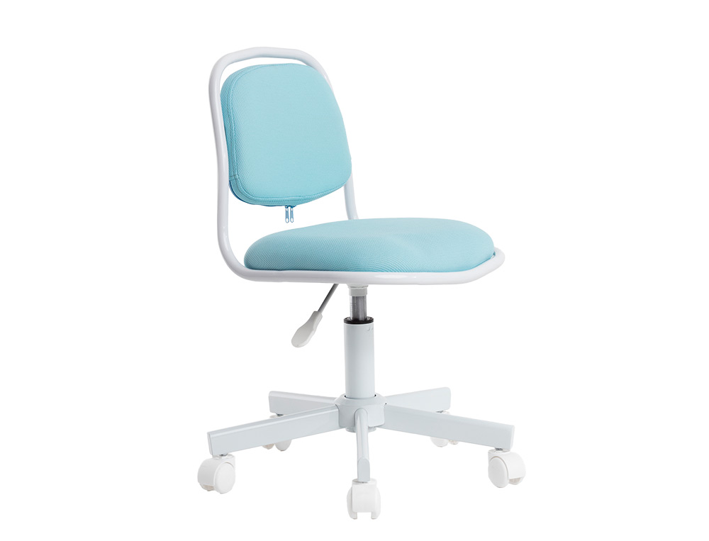 SIEGE ENFANT Q-CONNECT BARI RECOUVERT TISSU BASE METAL    SANS ACCOUDOIRS HAUTEUR 795MM LARGEUR 390MM PROF 350MM BLEU