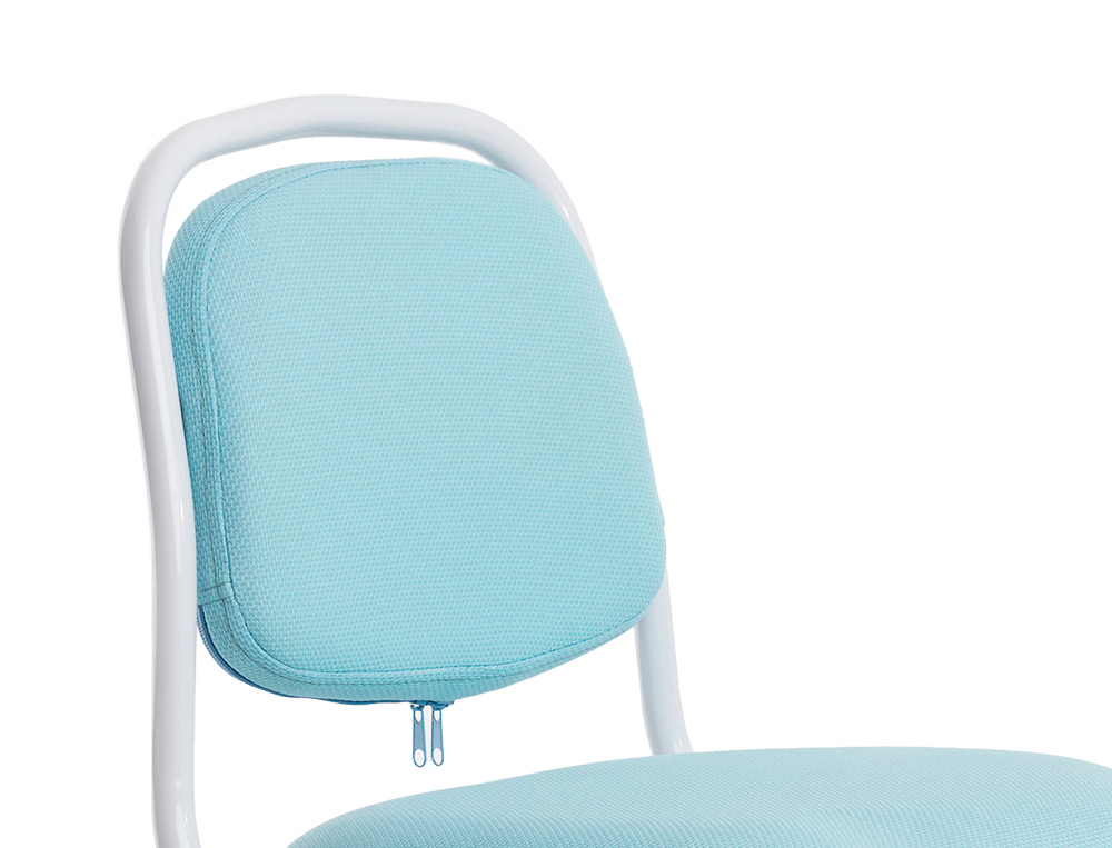 SIEGE ENFANT Q-CONNECT BARI RECOUVERT TISSU BASE METAL    SANS ACCOUDOIRS HAUTEUR 795MM LARGEUR 390MM PROF 350MM BLEU