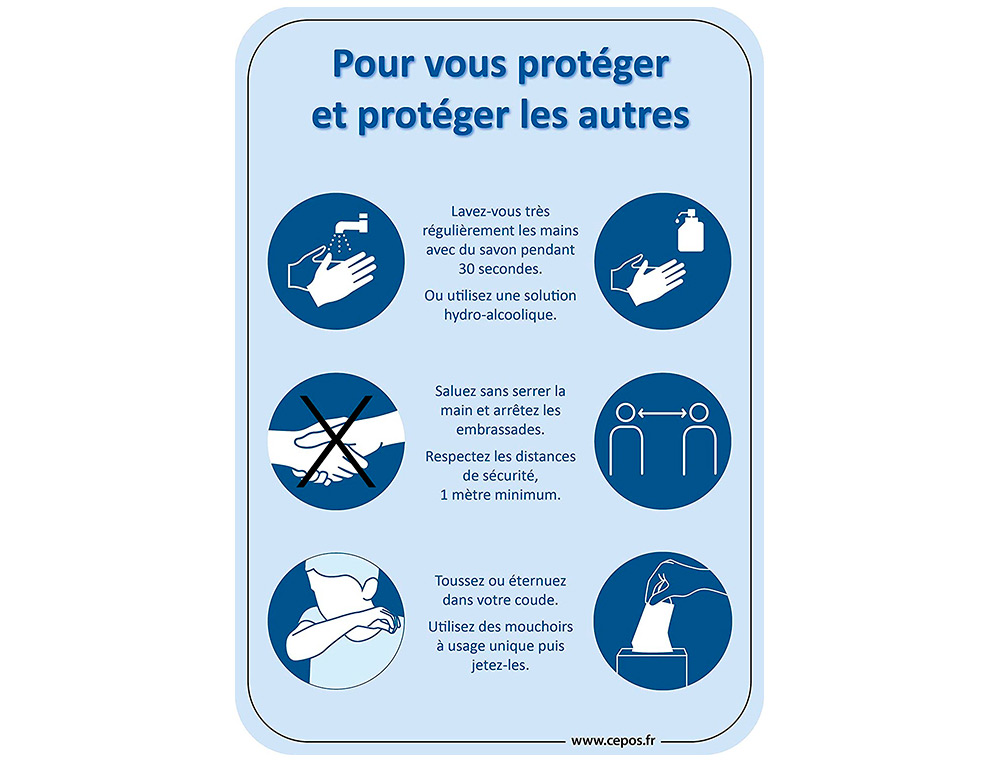 AFFICHE CEP LES GESTES BARRIERES FORMAT A4