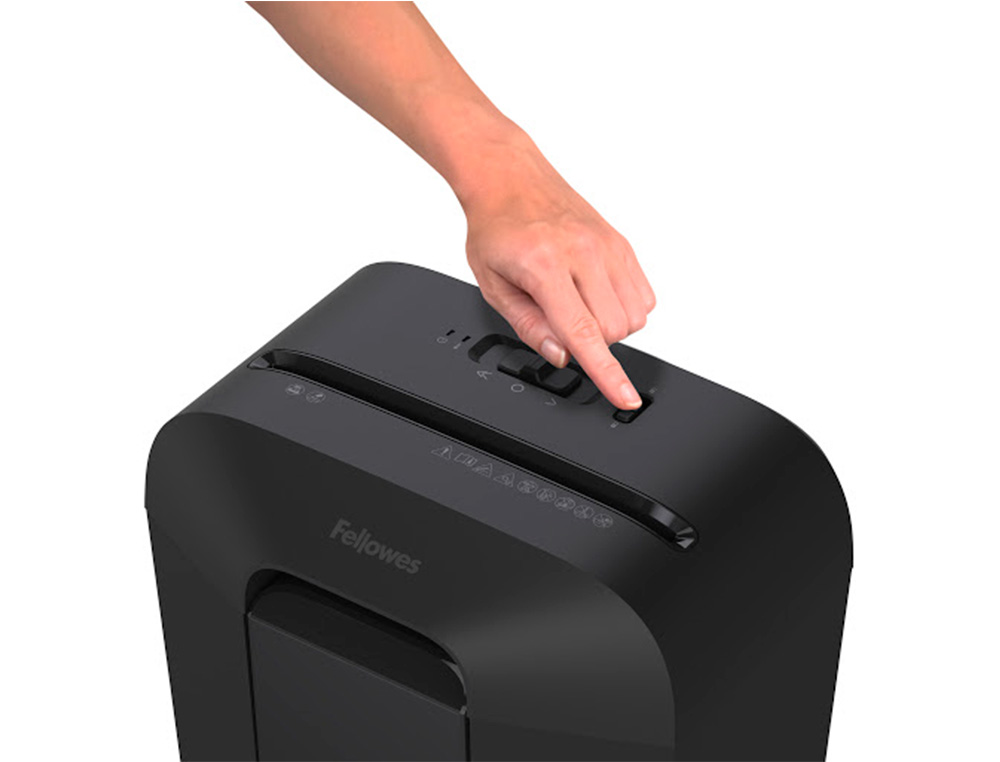 DESTRUCTEUR PERSONNEL FELLOWES LX45 COUPE CROISEE 4X37MM CAPACITE 8F AGRAFES TROMBONES CC SECURITE P-4