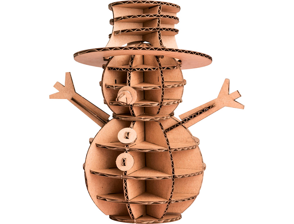 MAQUETTE BONHOMME DE NEIGE GRAINE CREATIVE CARTON A ASSSEMBLER DECORER PERSONNALISER 150X150MM