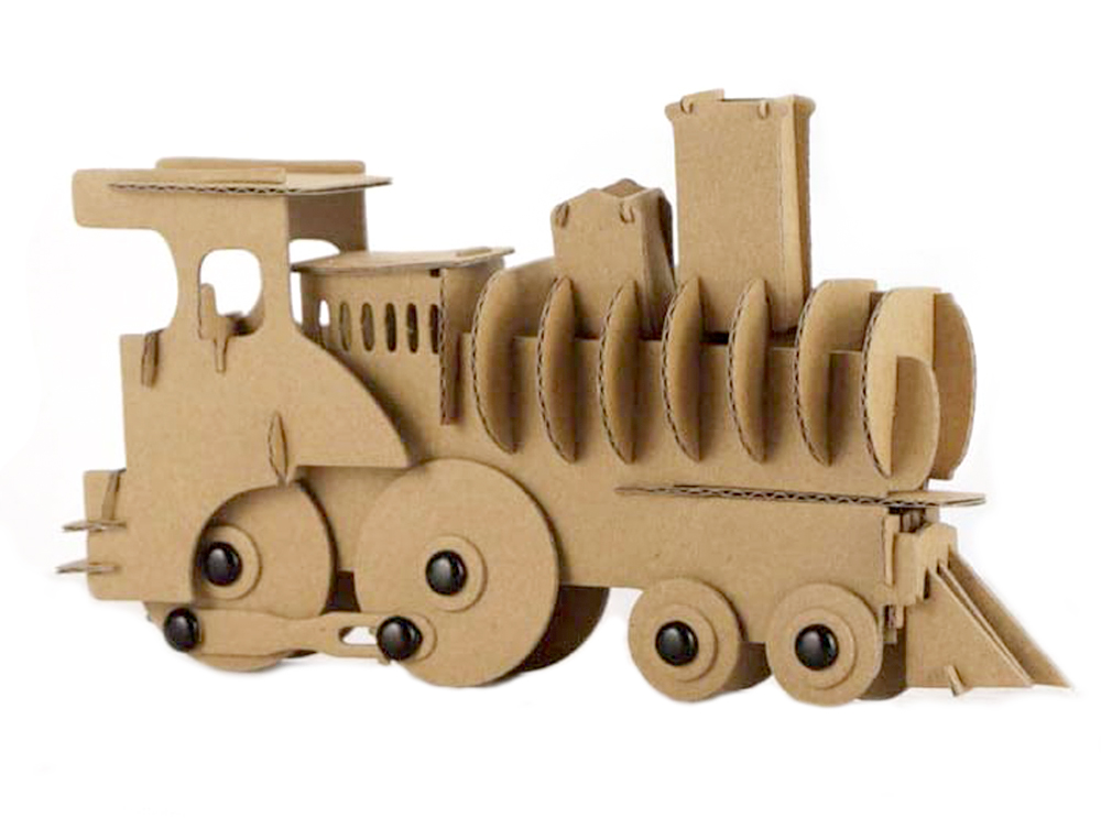 MAQUETTE TRAIN GRAINE CREATIVE CARTON A ASSEMBLER DECORER PERSONNALISER 190X110X40MM