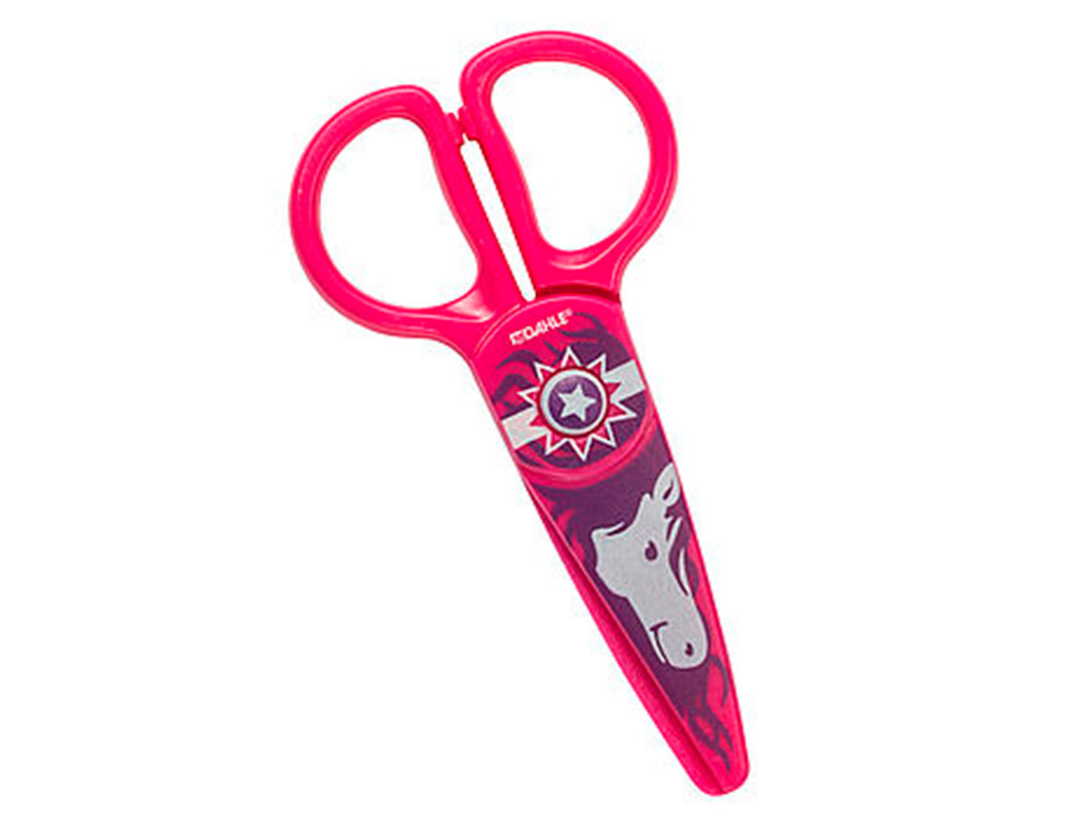 CISEAUX ENFANT NOVUS DHALE LAME PLASTIQUE SECURISEE COLORIS ROSE