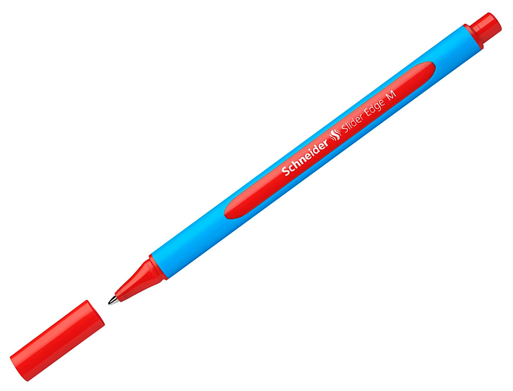 STYLO-BILLE SCHNEIDER SLIDER EDGE POINTE MOYENNE COLORIS   ROUGE