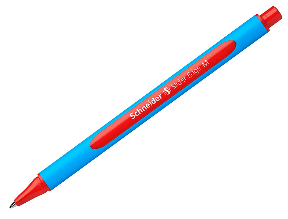 STYLO-BILLE SCHNEIDER SLIDER EDGE POINTE MOYENNE COLORIS   ROUGE