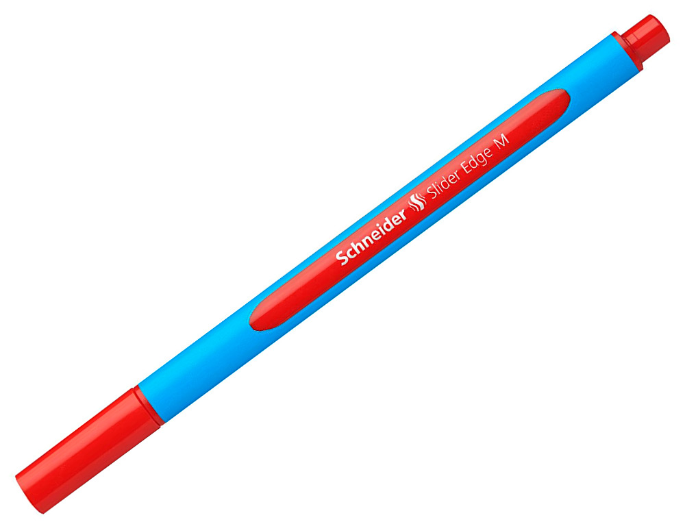 STYLO-BILLE SCHNEIDER SLIDER EDGE POINTE MOYENNE COLORIS   ROUGE