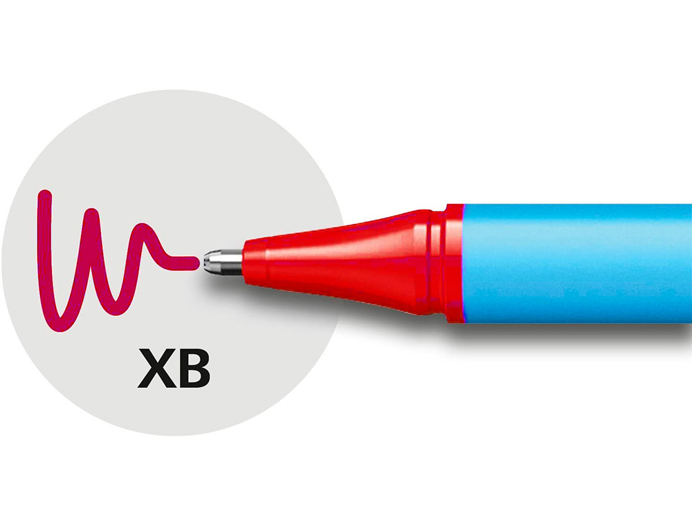 STYLO-BILLE SCHNEIDER SLIDER EDGE POINTE MOYENNE COLORIS   ROUGE