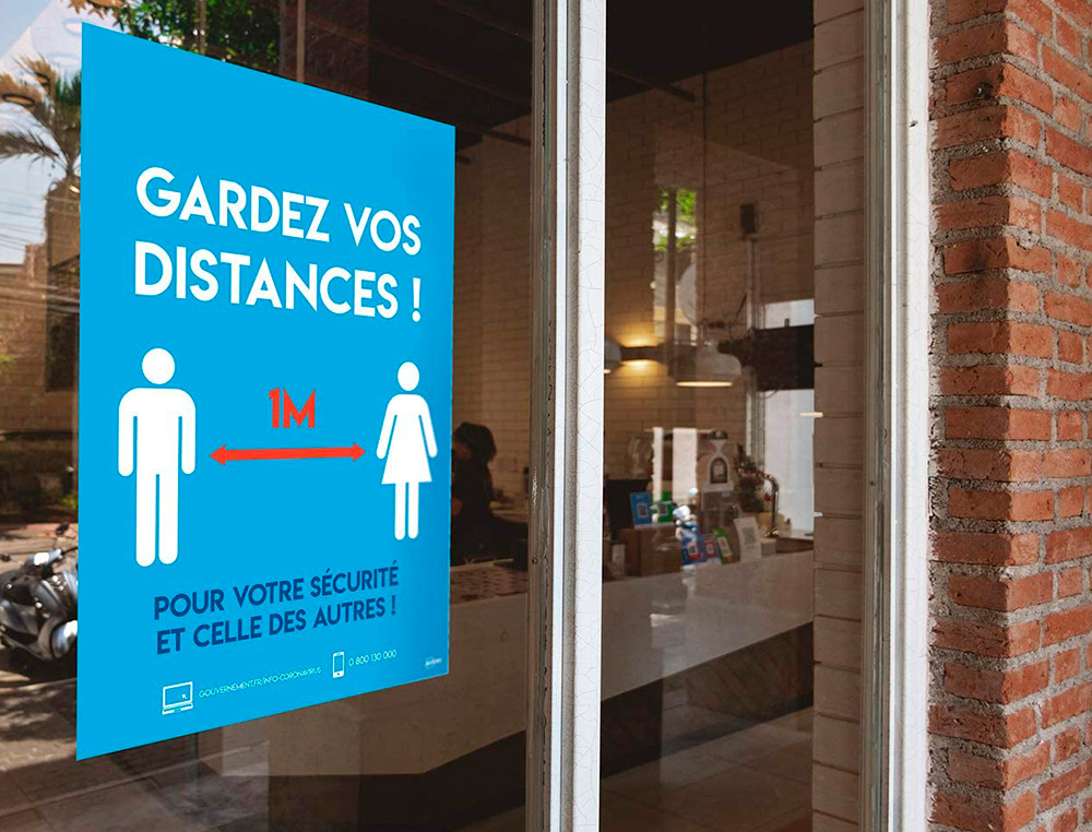 AFFICHES ADHESIVES AVERY AMOVIBLES DISTANCE A3
