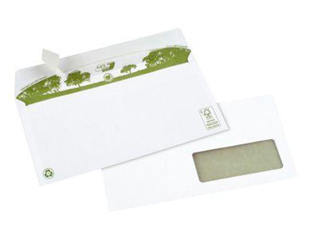 ENVELOPPE GPV DL BANDE DE PROTECTION 80G RECYCLES 110X220 BLANCHE BOITE DE 200