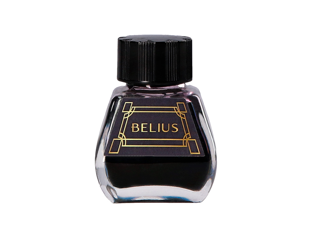 STYLO-PLUME ET FLACON D'ENCRE BELIUS ORIGEN ALUMINIUM       BROSSE ENCRE NOIRE COLORIS    NOIR DANS COFFRET CADEAU