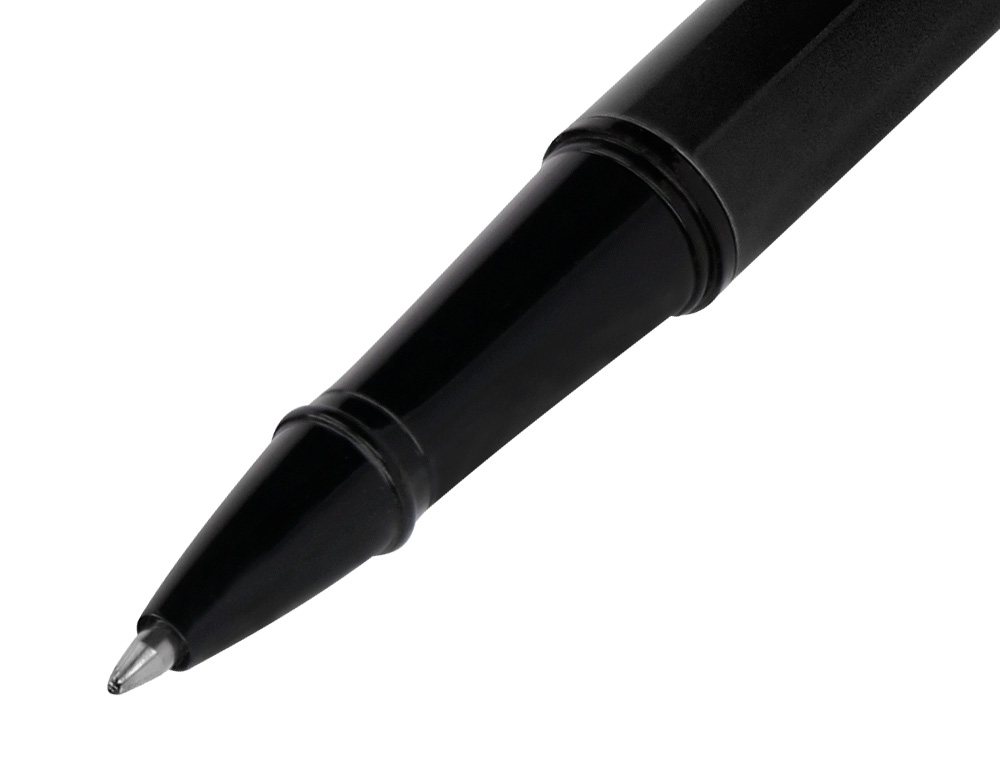 ROLLER BELIUS TURBO MONOCHROME ALUMINIUM TEXTURE POINTILLEE ENCRE BLEUE COLORIS NOIR DANS COFFRET CADEAU