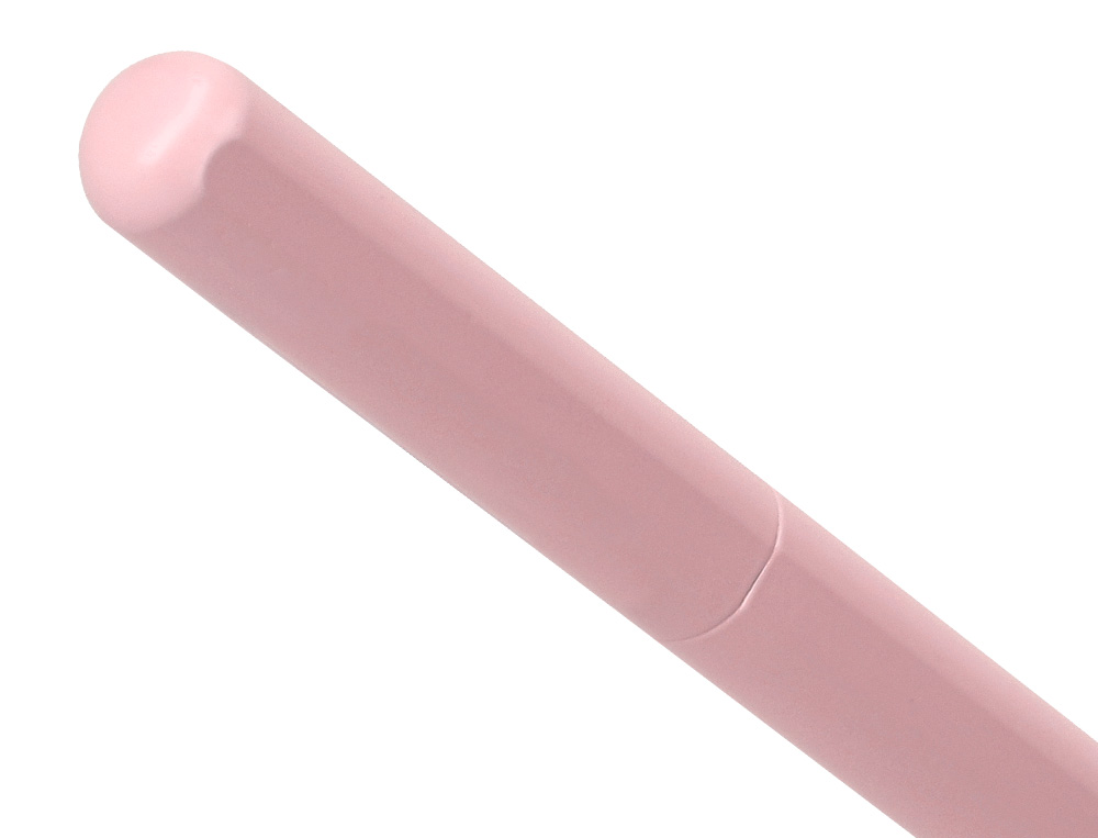 STYLO-PLUME ET ETUI EN SIMILI CUIR BELIUS SPACE B MONOCHROME SANS AGRAFE ENCRE BLEUE COLORIS ROSE DANS COFFRET CADEAU