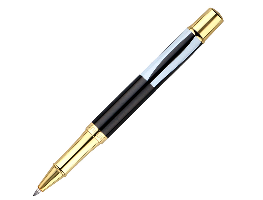 ROLLER BELIUS B&W ALUMINIUM ATTRIBUTS OR ENCRE NOIRE      COLORIS BLANC ZEBRURES NOIRES DANS COFFRET CADEAU