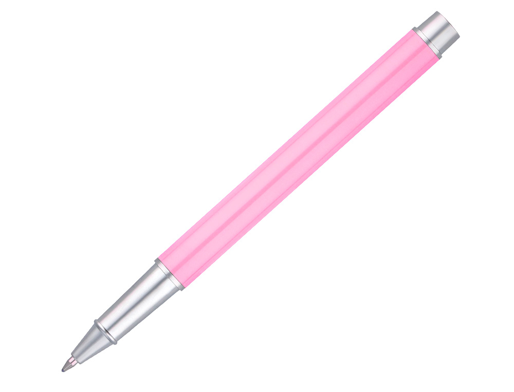 PARURE STYLO-BILLE ET ROLLER BELIUS ENDLESS SUMMER ALUMINIUM ATRIBUTS ARGENT ENCRE BLEUE COLORIS ROSE COFFRET CADEAU