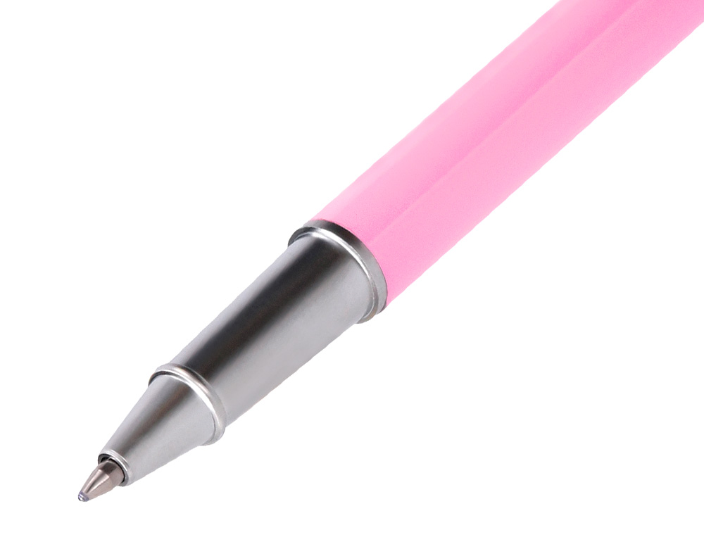PARURE STYLO-BILLE ET ROLLER BELIUS ENDLESS SUMMER ALUMINIUM ATRIBUTS ARGENT ENCRE BLEUE COLORIS ROSE COFFRET CADEAU