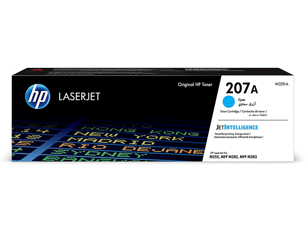 CARTOUCHE D'ENCRE HP 207A POUR HP COLOR LASERJET PRO M255DW M255NW M282NW M283FDN CYAN 1250P
