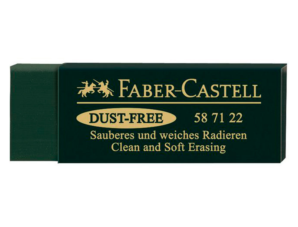 GOMME FABER CASTELL DUST FREE EN PLASTIQUE VERT